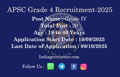 APSC Grade 4 Recruitment-2025